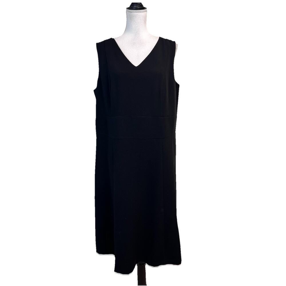 Talbots Dress Plus size 14W Classic Black Career Wedding Evening Dinner Church